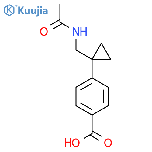4-1-(acetamidomethyl)cyclopropylbenzoic acid structure