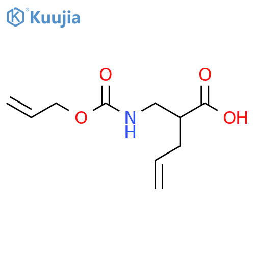 2-({[(Prop-2-en-1-yloxy)carbonyl]amino}methyl)pent-4-enoic acid structure