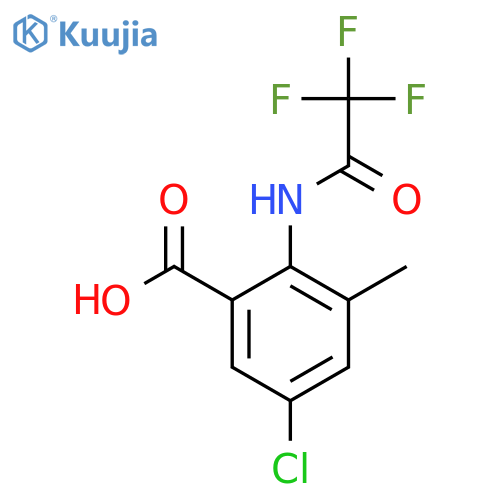 5-Chloro-3-methyl-2-(2,2,2-trifluoroacetamido)benzoic acid structure