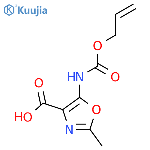 2-methyl-5-{(prop-2-en-1-yloxy)carbonylamino}-1,3-oxazole-4-carboxylic acid structure
