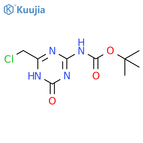 tert-butyl N-6-(chloromethyl)-4-oxo-4,5-dihydro-1,3,5-triazin-2-ylcarbamate structure