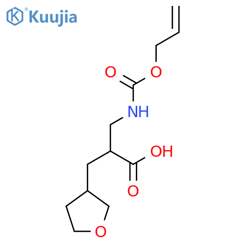2-(oxolan-3-yl)methyl-3-{(prop-2-en-1-yloxy)carbonylamino}propanoic acid structure