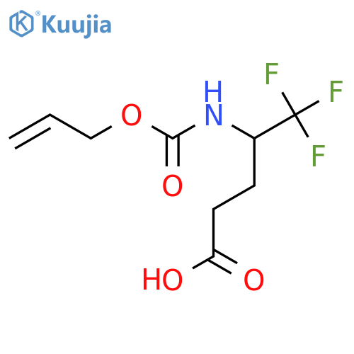 5,5,5-trifluoro-4-{(prop-2-en-1-yloxy)carbonylamino}pentanoic acid structure