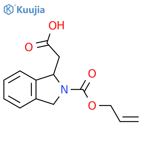 2-{2-(prop-2-en-1-yloxy)carbonyl-2,3-dihydro-1H-isoindol-1-yl}acetic acid structure