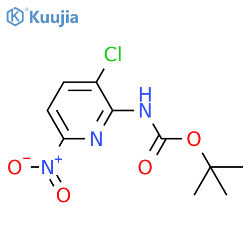 tert-butyl N-(3-chloro-6-nitropyridin-2-yl)carbamate structure