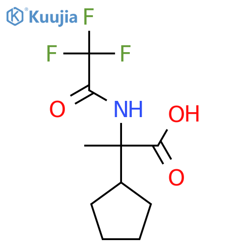 2-Cyclopentyl-2-(2,2,2-trifluoroacetamido)propanoic acid structure