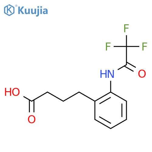 4-[2-(2,2,2-Trifluoroacetamido)phenyl]butanoic acid structure