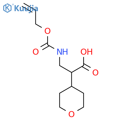 2-(Oxan-4-yl)-3-{[(prop-2-en-1-yloxy)carbonyl]amino}propanoic acid structure