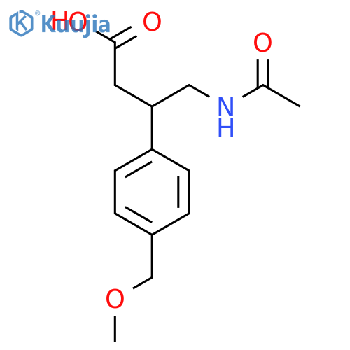 4-acetamido-3-4-(methoxymethyl)phenylbutanoic acid structure
