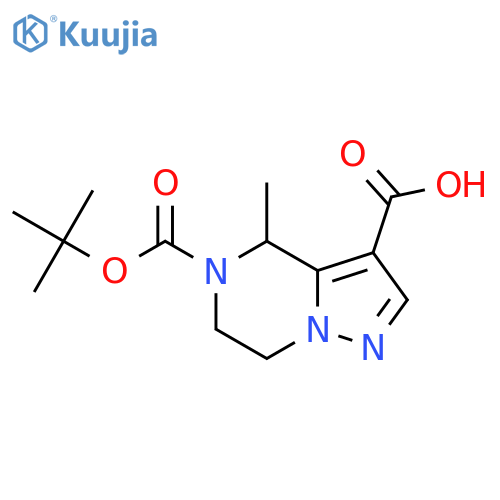 5-[(tert-butoxy)carbonyl]-4-methyl-4H,5H,6H,7H-pyrazolo[1,5-a]pyrazine-3-carboxylic acid structure