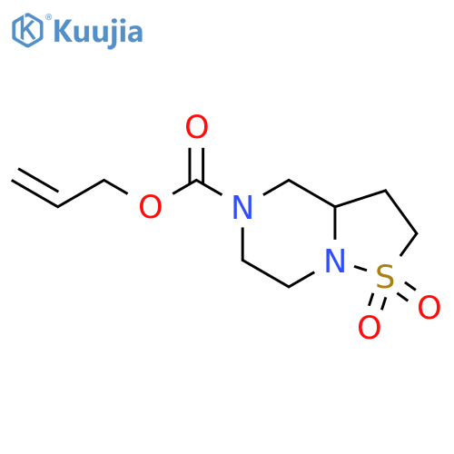 prop-2-en-1-yl 1,1-dioxo-hexahydro-2H-1lambda6-1,2thiazolo2,3-apyrazine-5-carboxylate structure