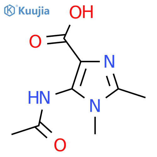5-acetamido-1,2-dimethyl-1H-imidazole-4-carboxylic acid structure