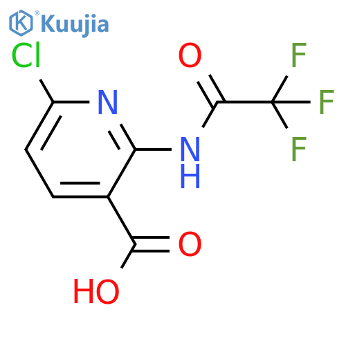 6-Chloro-2-(2,2,2-trifluoroacetamido)pyridine-3-carboxylic acid structure