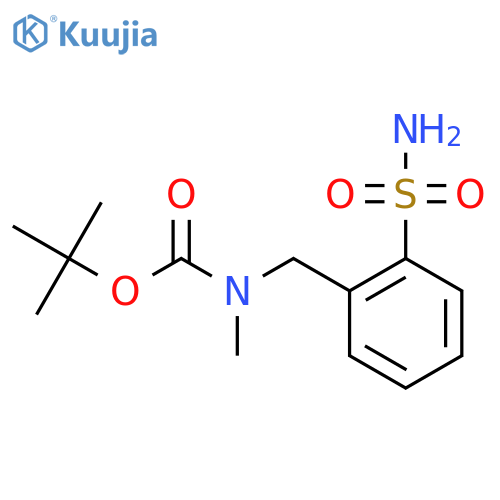 tert-butyl N-methyl-N-(2-sulfamoylphenyl)methylcarbamate structure