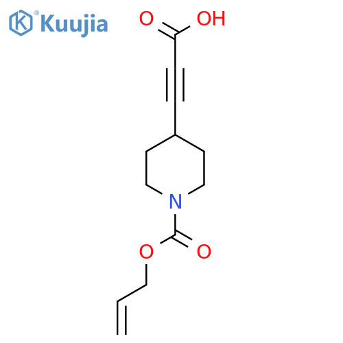 3-{1-(prop-2-en-1-yloxy)carbonylpiperidin-4-yl}prop-2-ynoic acid structure