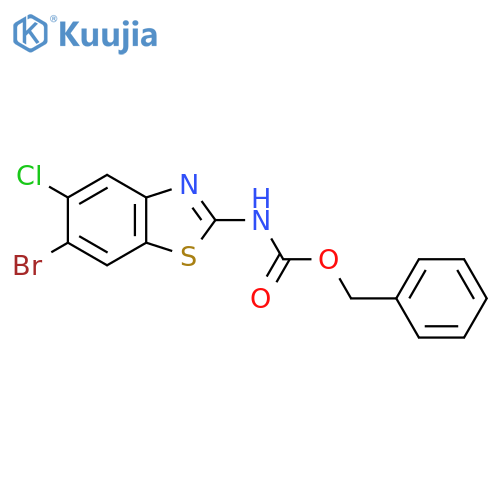 benzyl N-(6-bromo-5-chloro-1,3-benzothiazol-2-yl)carbamate structure