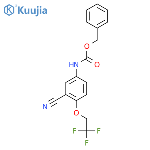 benzyl N-3-cyano-4-(2,2,2-trifluoroethoxy)phenylcarbamate structure