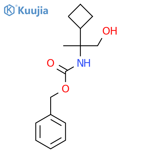 benzyl N-(2-cyclobutyl-1-hydroxypropan-2-yl)carbamate structure