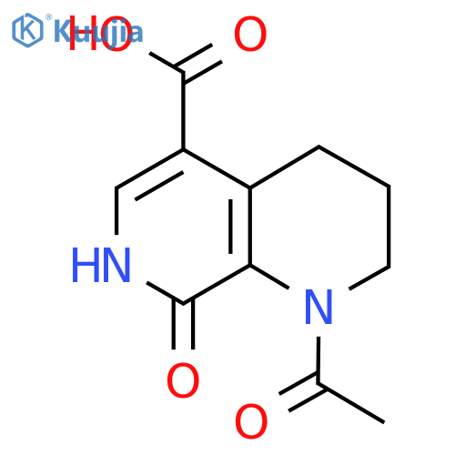 1-Acetyl-8-hydroxy-1,2,3,4-tetrahydro-1,7-naphthyridine-5-carboxylic acid structure