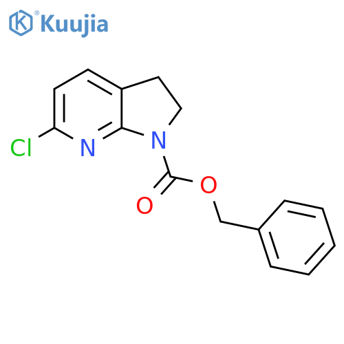 benzyl 6-chloro-1H,2H,3H-pyrrolo2,3-bpyridine-1-carboxylate structure