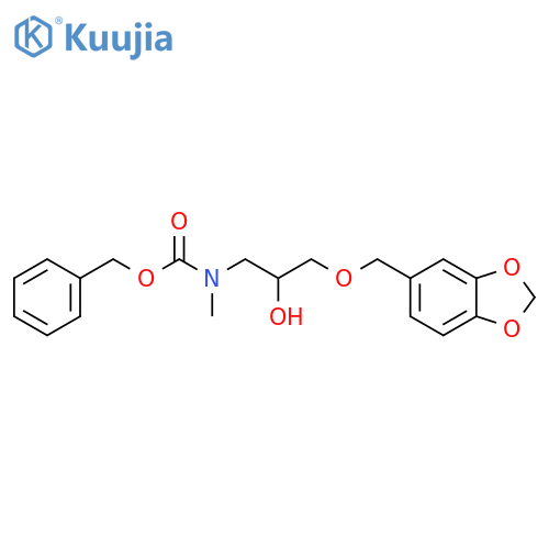 benzyl N-{3-[(1,3-dioxaindan-5-yl)methoxy]-2-hydroxypropyl}-N-methylcarbamate structure