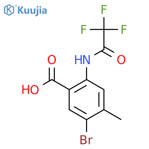 5-Bromo-4-methyl-2-(2,2,2-trifluoroacetamido)benzoic acid structure