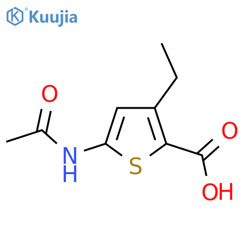 5-Acetamido-3-ethylthiophene-2-carboxylic acid structure