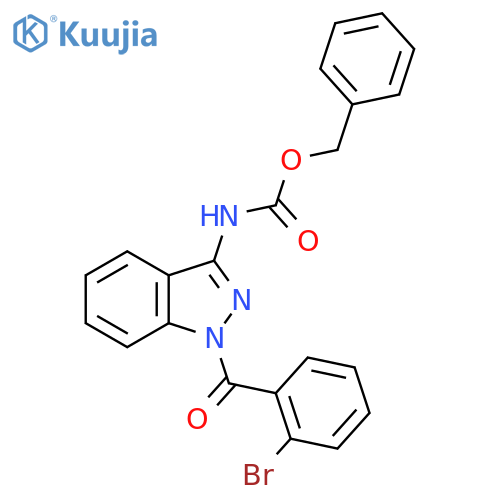 benzyl N-[1-(2-bromobenzoyl)-1H-indazol-3-yl]carbamate structure
