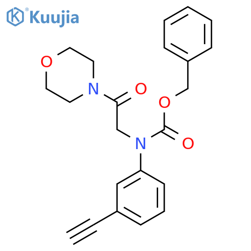benzyl N-(3-ethynylphenyl)-N-2-(morpholin-4-yl)-2-oxoethylcarbamate structure