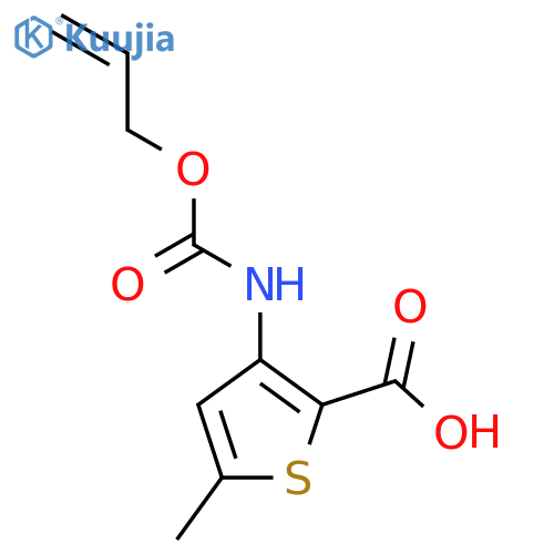 5-methyl-3-{(prop-2-en-1-yloxy)carbonylamino}thiophene-2-carboxylic acid structure