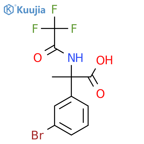 2-(3-Bromophenyl)-2-(2,2,2-trifluoroacetamido)propanoic acid structure