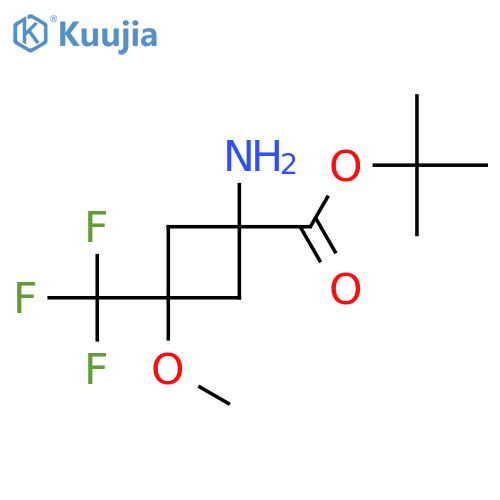 Tert-butyl 1-amino-3-methoxy-3-(trifluoromethyl)cyclobutane-1-carboxylate structure