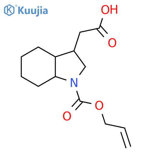 2-{1-(prop-2-en-1-yloxy)carbonyl-octahydro-1H-indol-3-yl}acetic acid structure
