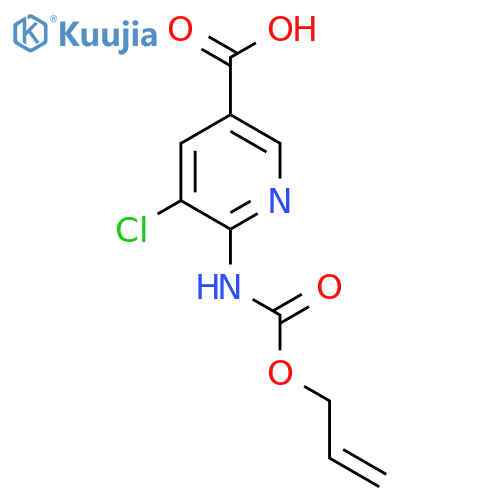 5-chloro-6-{(prop-2-en-1-yloxy)carbonylamino}pyridine-3-carboxylic acid structure