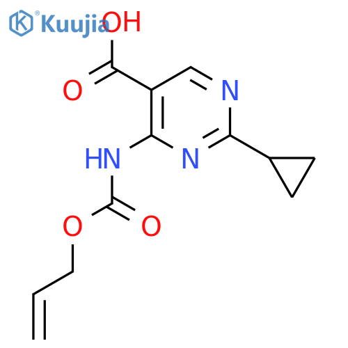 2-cyclopropyl-4-{(prop-2-en-1-yloxy)carbonylamino}pyrimidine-5-carboxylic acid structure