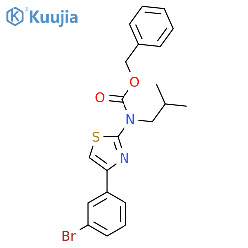 benzyl N-4-(3-bromophenyl)-1,3-thiazol-2-yl-N-(2-methylpropyl)carbamate structure