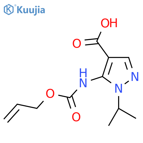 5-{(prop-2-en-1-yloxy)carbonylamino}-1-(propan-2-yl)-1H-pyrazole-4-carboxylic acid structure