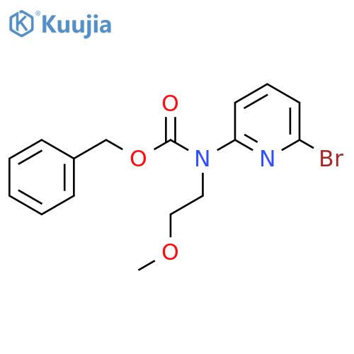 benzyl N-(6-bromopyridin-2-yl)-N-(2-methoxyethyl)carbamate structure