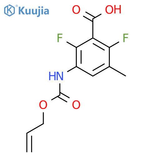 2,6-difluoro-3-methyl-5-{(prop-2-en-1-yloxy)carbonylamino}benzoic acid structure
