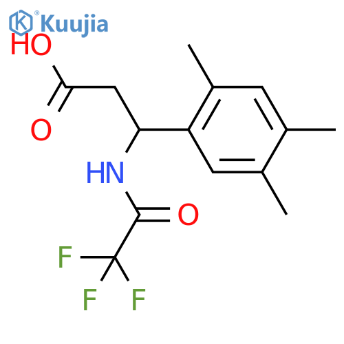 3-(2,2,2-Trifluoroacetamido)-3-(2,4,5-trimethylphenyl)propanoic acid structure