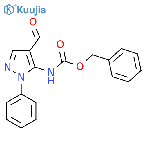 benzyl N-(4-formyl-1-phenyl-1H-pyrazol-5-yl)carbamate structure
