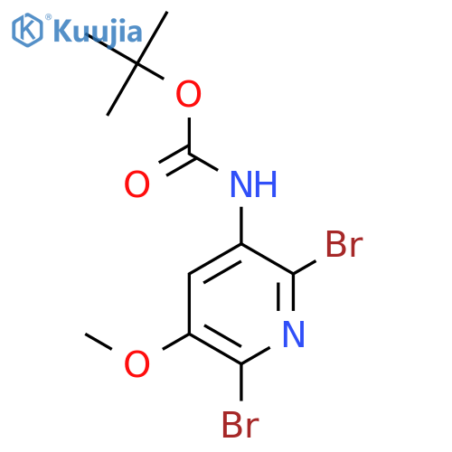 tert-butyl N-(2,6-dibromo-5-methoxypyridin-3-yl)carbamate structure