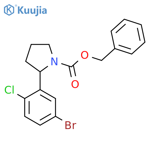 Benzyl 2-(5-bromo-2-chlorophenyl)pyrrolidine-1-carboxylate structure