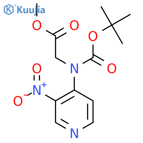 Methyl 2-{[(tert-butoxy)carbonyl](3-nitropyridin-4-yl)amino}acetate structure