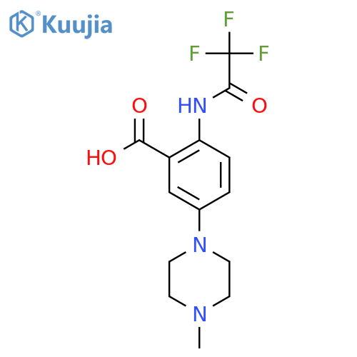 5-(4-Methylpiperazin-1-yl)-2-(2,2,2-trifluoroacetamido)benzoic acid structure