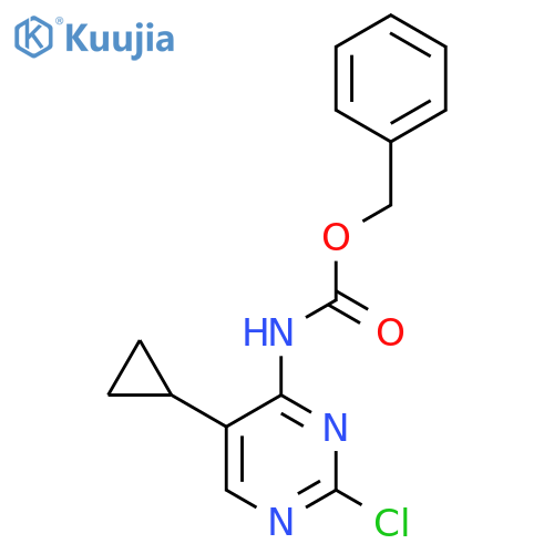 benzyl N-(2-chloro-5-cyclopropylpyrimidin-4-yl)carbamate structure
