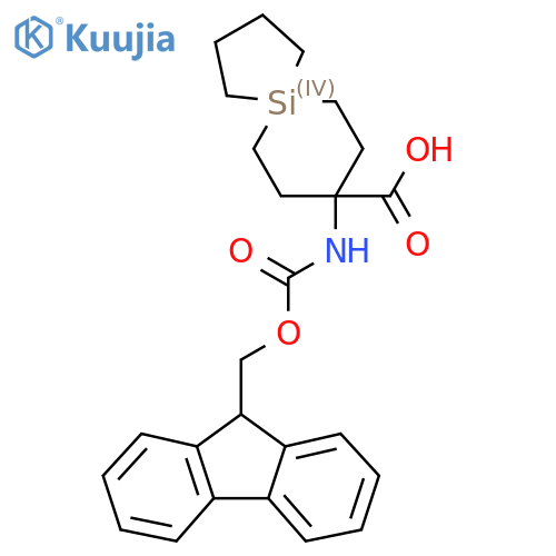 8-({(9H-fluoren-9-yl)methoxycarbonyl}amino)-5-silaspiro4.5decane-8-carboxylic acid structure