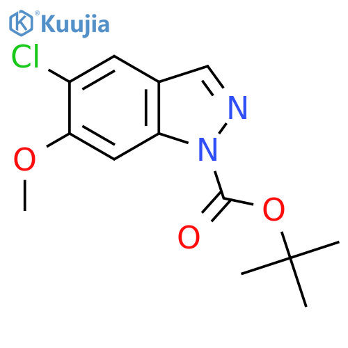 tert-butyl 5-chloro-6-methoxy-1H-indazole-1-carboxylate structure