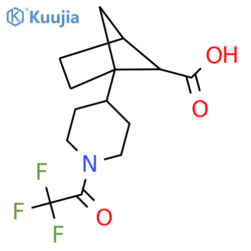 1-1-(2,2,2-trifluoroacetyl)piperidin-4-ylbicyclo2.1.1hexane-5-carboxylic acid structure