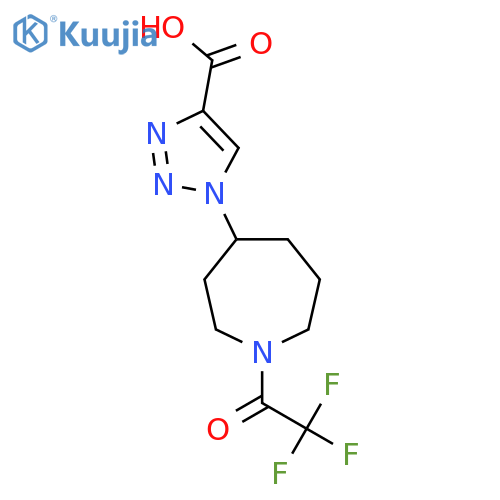 1-1-(2,2,2-trifluoroacetyl)azepan-4-yl-1H-1,2,3-triazole-4-carboxylic acid structure